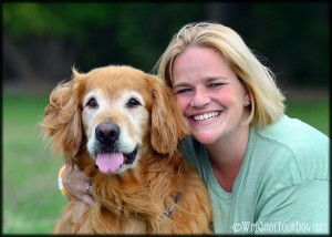 Amy and Spike, her inspiration, and the dog who taught her the importance of a strong dog/owner bond.