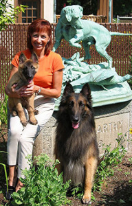 Pia Silvani and her Belgian Tervurens